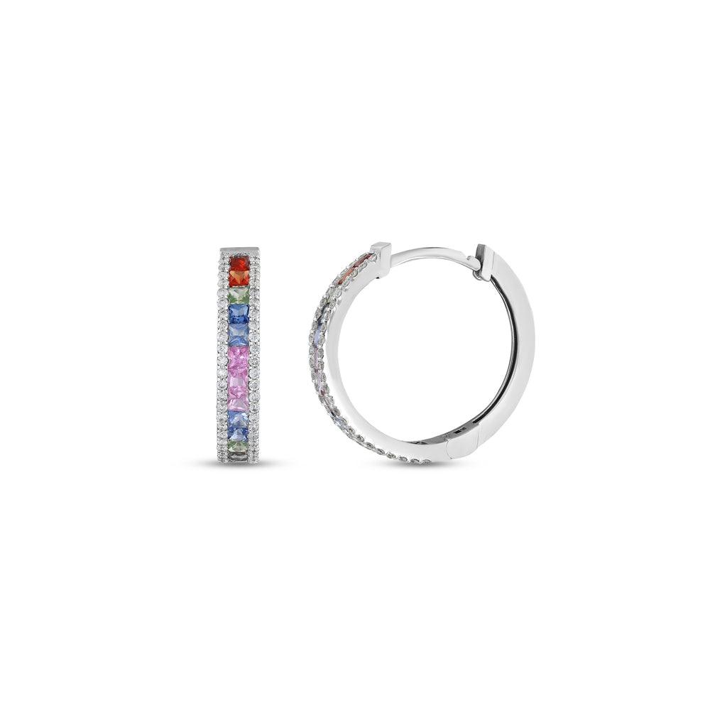 2.08 Karat Rainbow Pırlanta Halka Küpe
