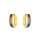2.98 Karat Rainbow Pırlanta Halka Küpe