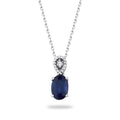 0.44 Karat Safir Pırlanta Kolye