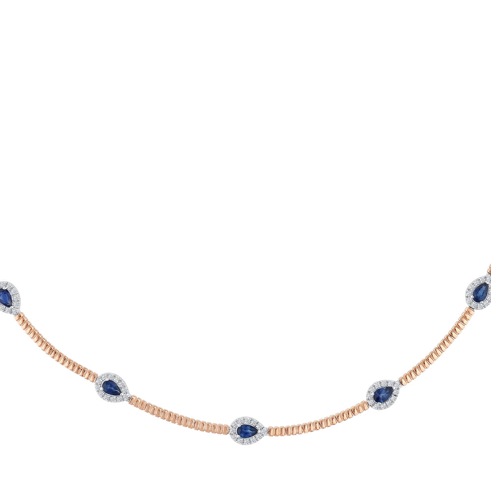 1.73 Karat Damla Safir Pırlanta Kolye