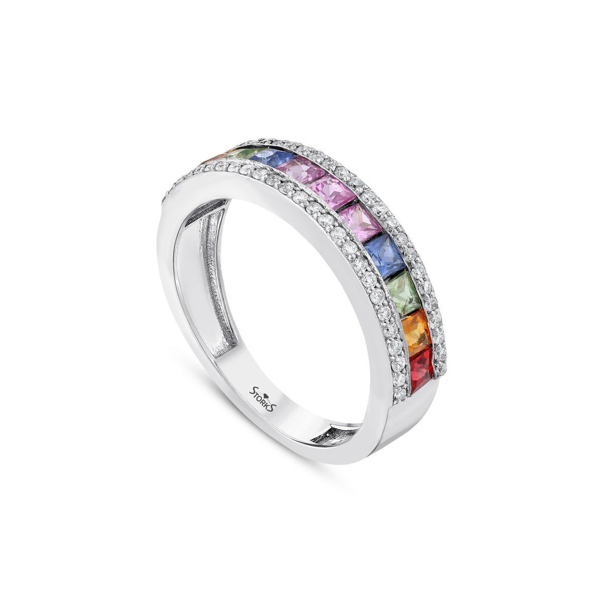 1.38 Karat Rainbow Yarımtur Pırlanta Yüzük