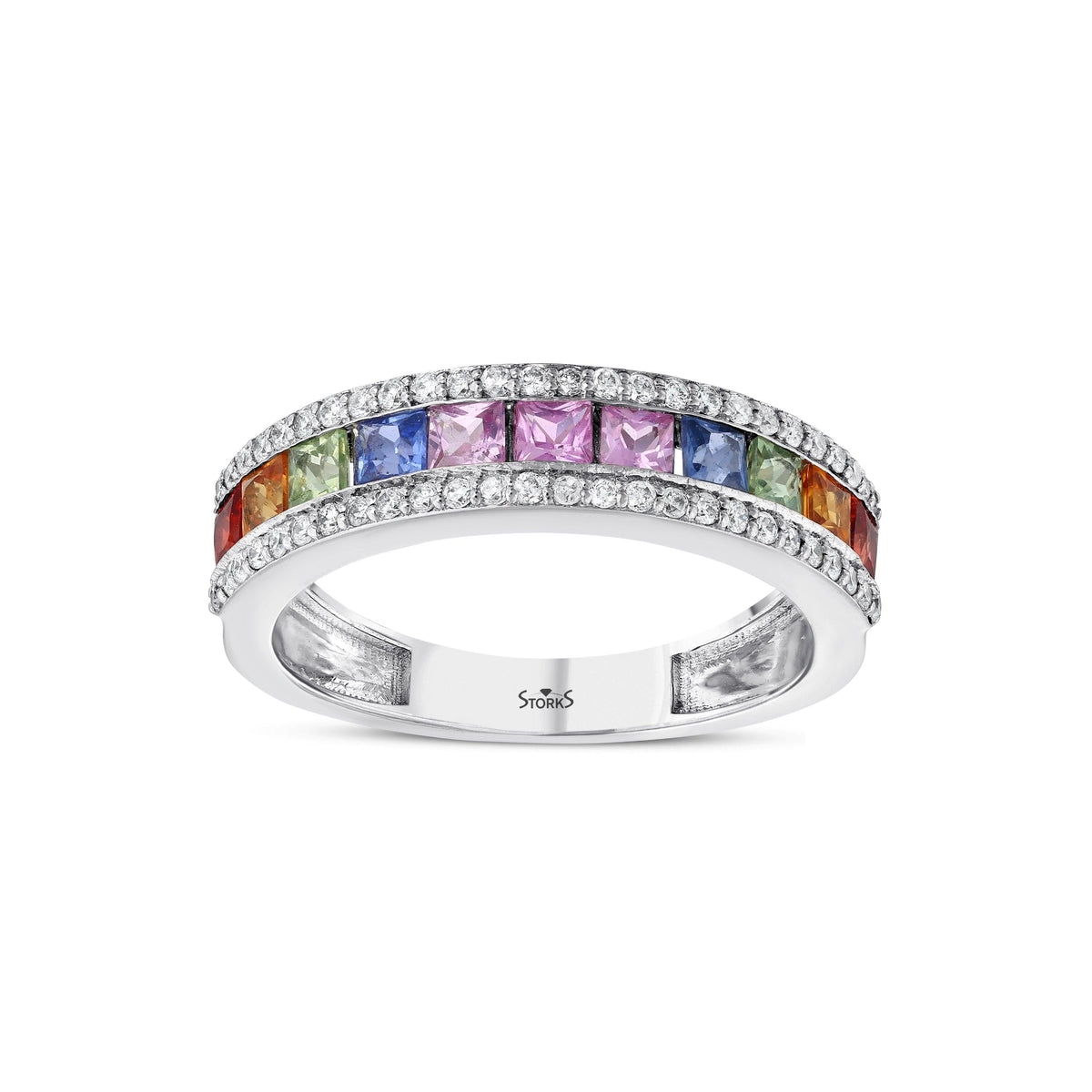 1.38 Karat Rainbow Yarımtur Pırlanta Yüzük