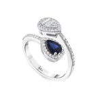 0.90 Karat Double Safir Pırlanta Yüzük