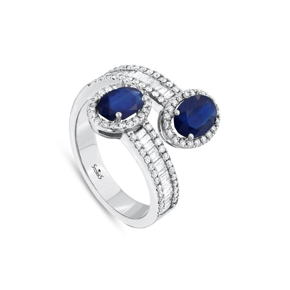 2.62 Karat Dahlia Safir Pırlanta Yüzük