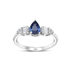 0.95 Karat Goccia Safir Pırlanta Yüzük