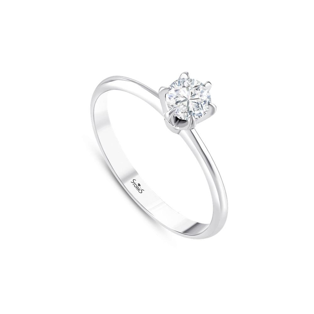 0.40 Karat Petal Tektaş Pırlanta Yüzük