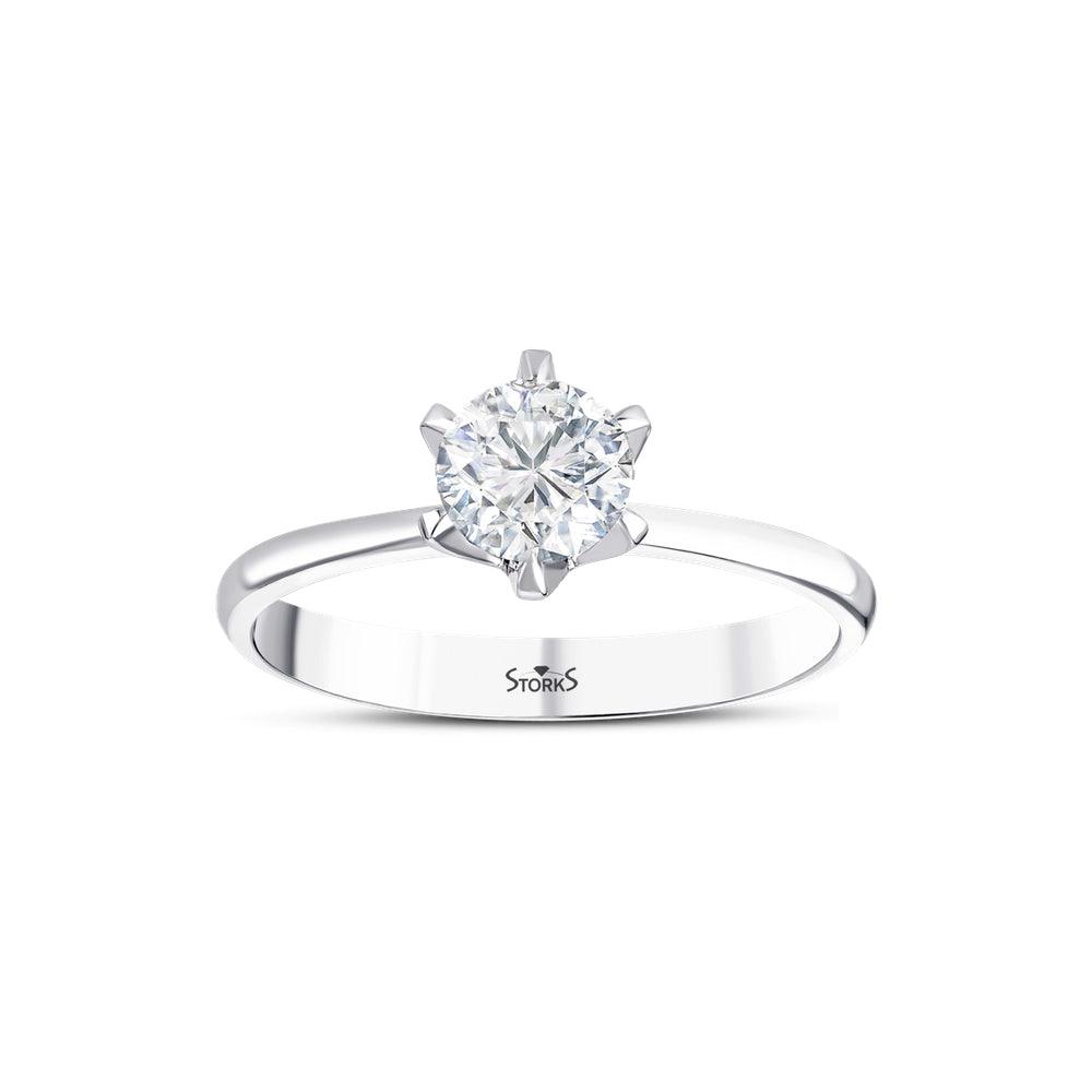 0.70 Karat Petal Tektaş Pırlanta Yüzük