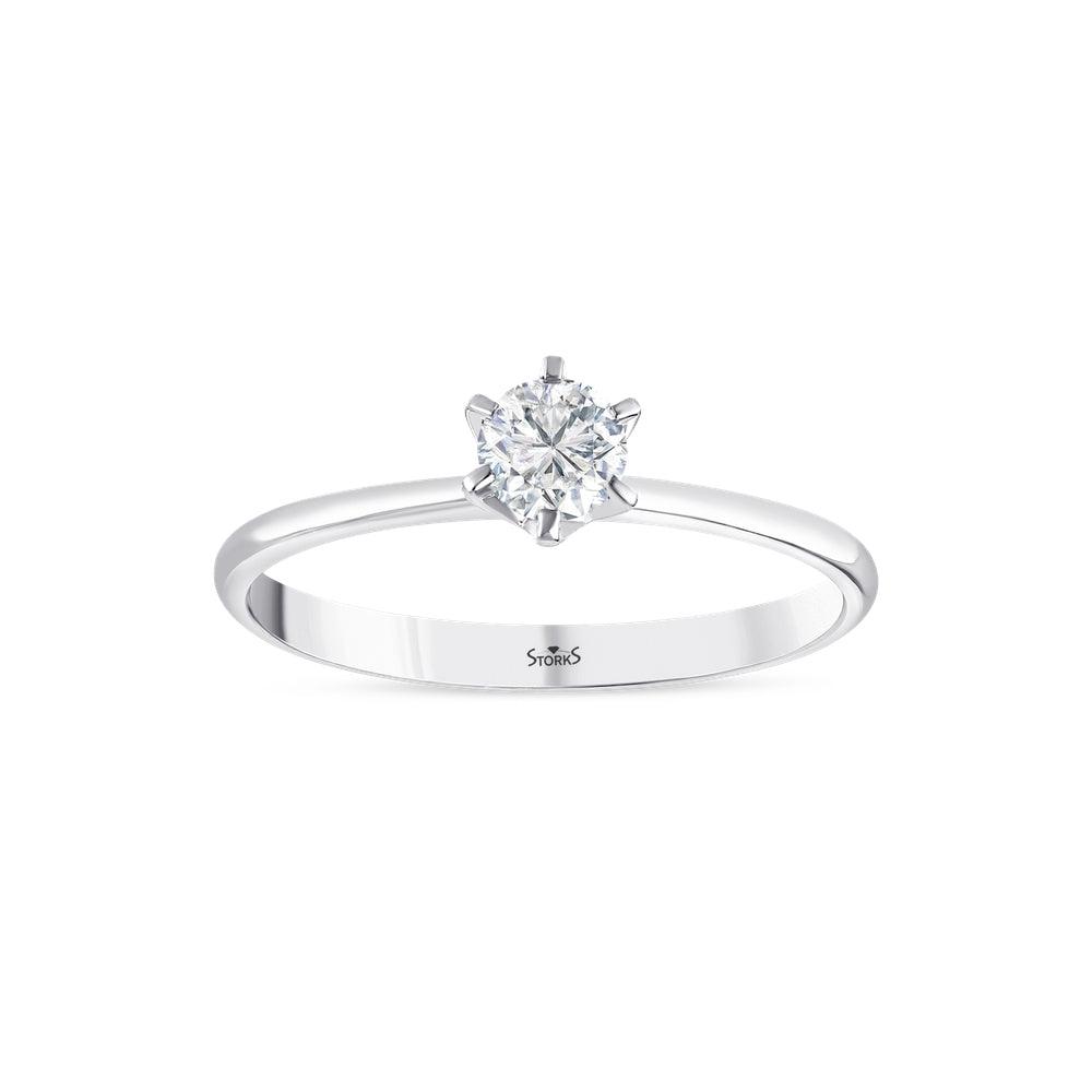 0.30 Karat Petal Tektaş Pırlanta Yüzük