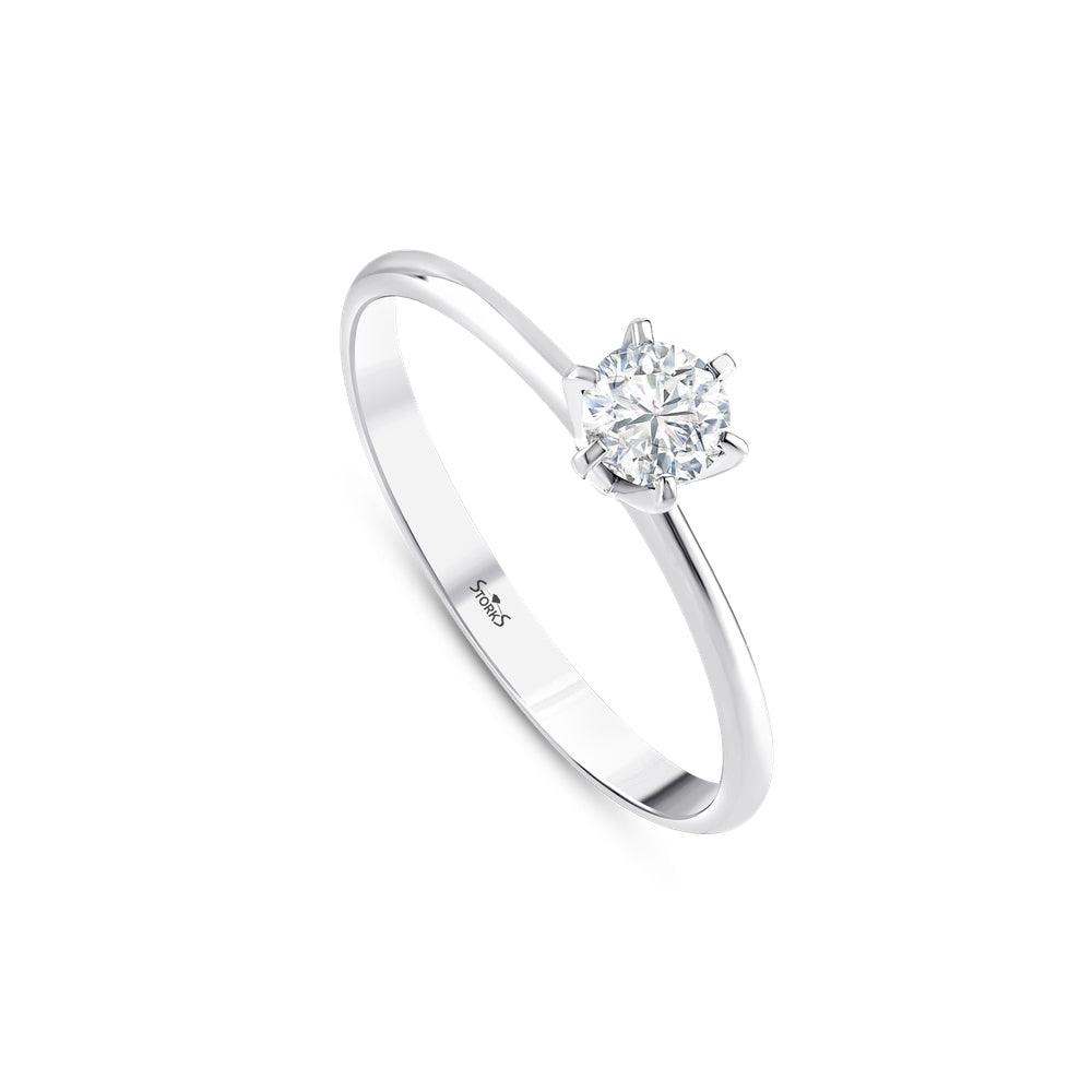 0.30 Karat Petal Tektaş Pırlanta Yüzük