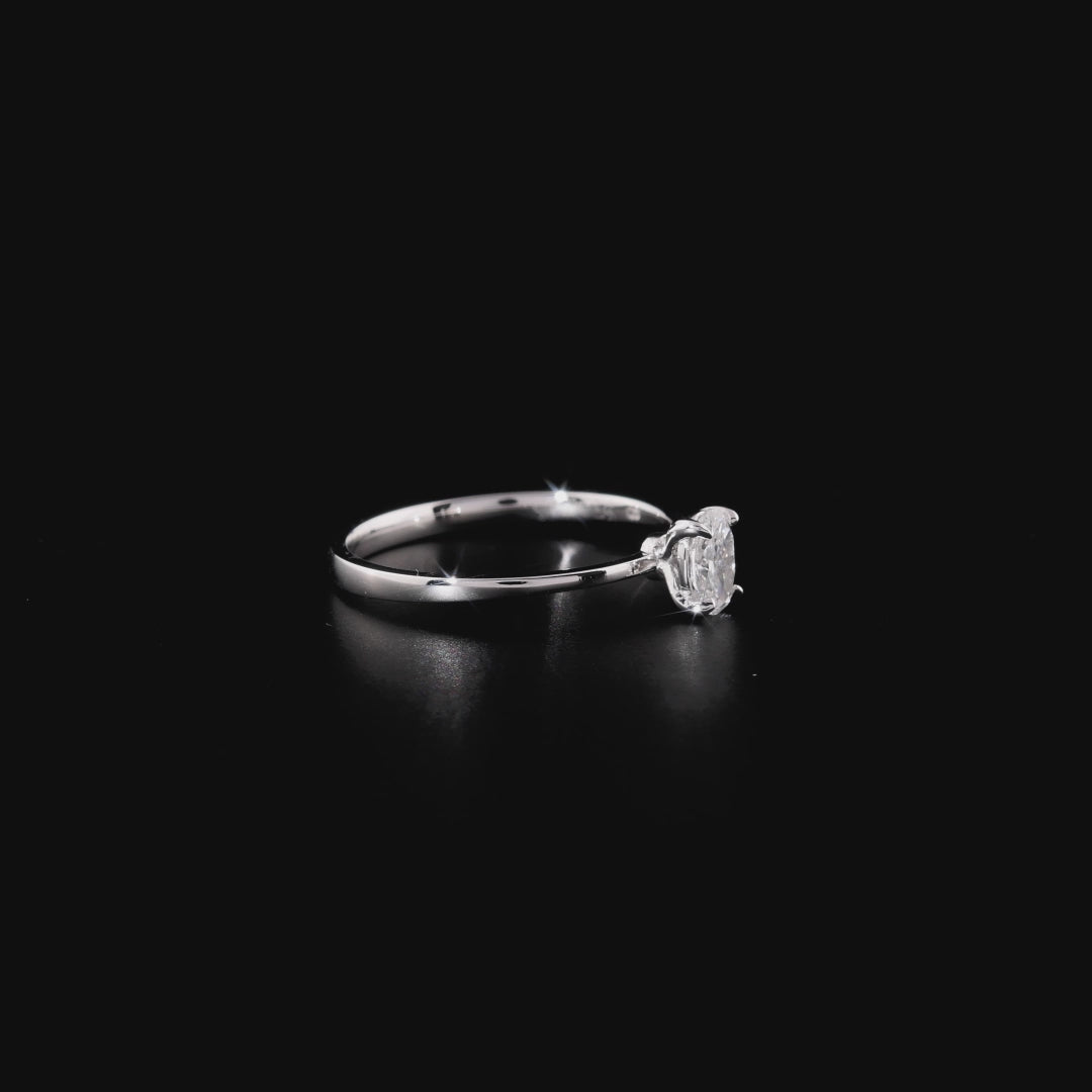 0.70 Karat Oval Pırlanta Tektaş Yüzük