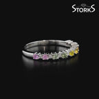 0.49 Karat Rainbow Koleksiyonu Yarımtur Pırlanta Yüzük