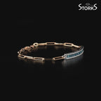1.02 Karat Mavi Pırlantalı Deep Blue Baget Bileklik