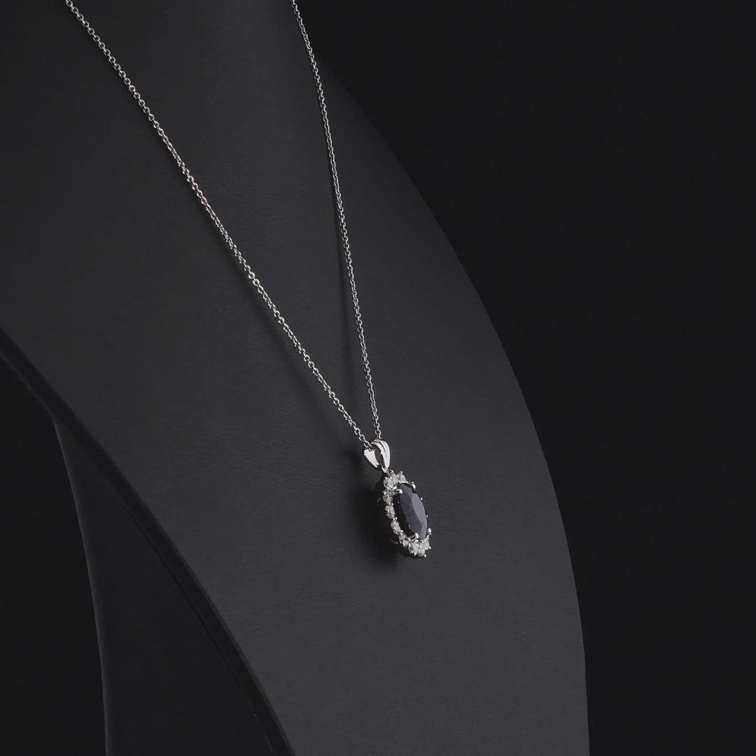 6.14 Karat Safir Pırlanta Kolye