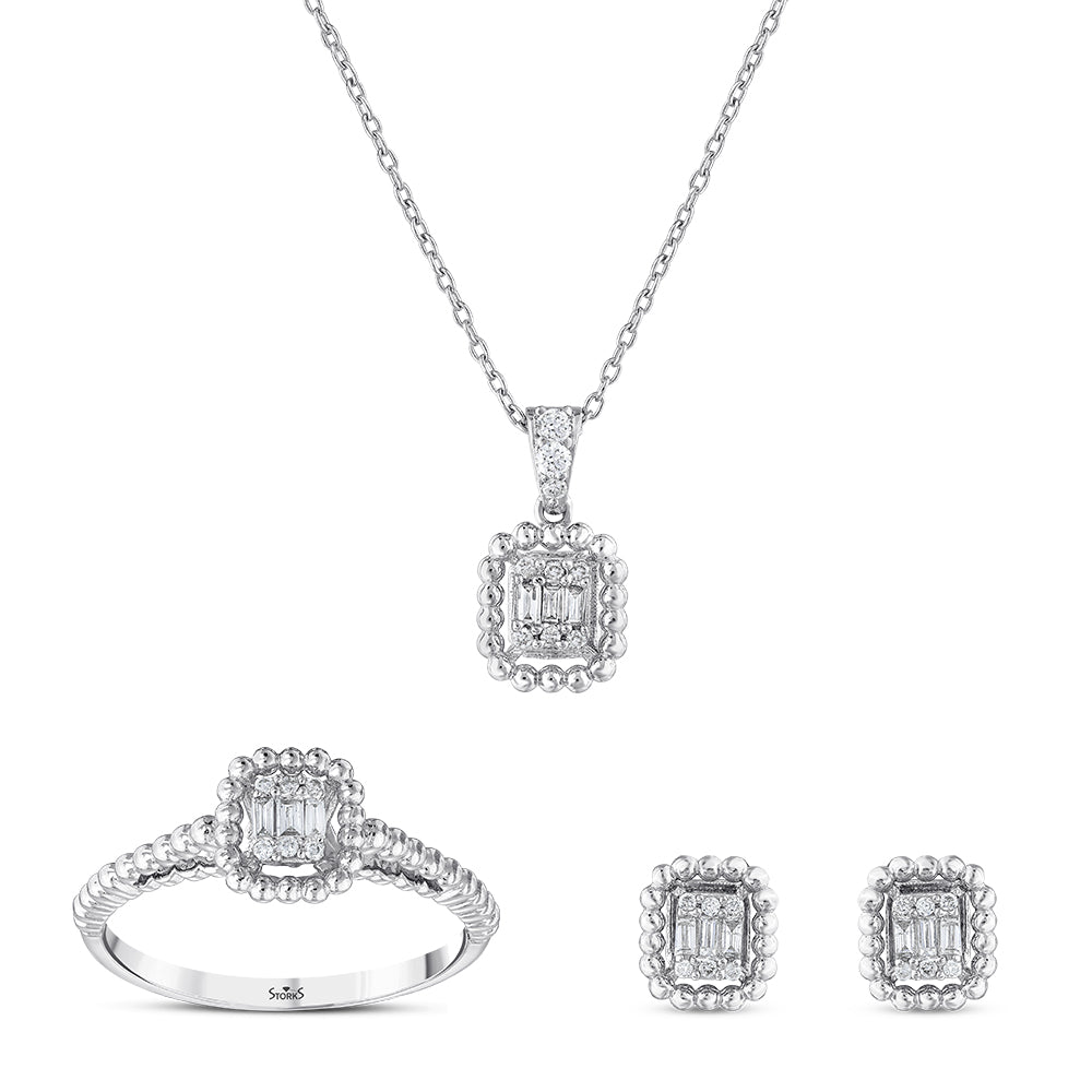 0.21 Karat Aubrey Baget Pırlanta Set