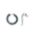 2.75 Karat Deep Blue Baget Küpe