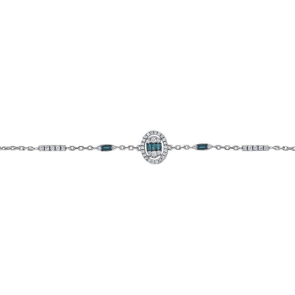 0.39 Karat Deep Blue Baget Bileklik
