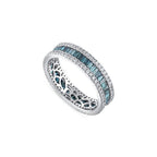 1.61 Karat Deep Blue Tamtur Baget Yüzük