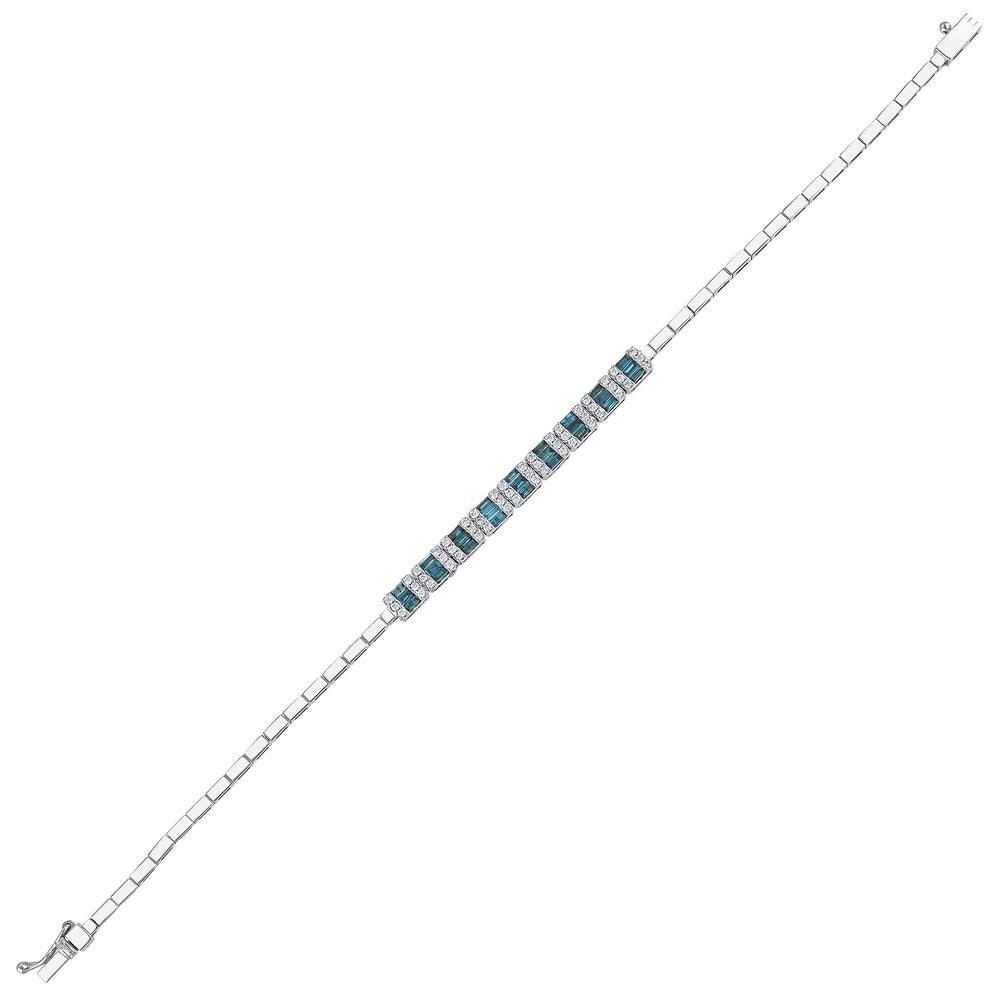 1.10 Karat Deep Blue Baget Bileklik