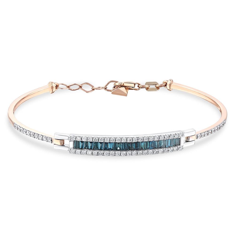 1.21 Karat Deep Blue Baget Bileklik