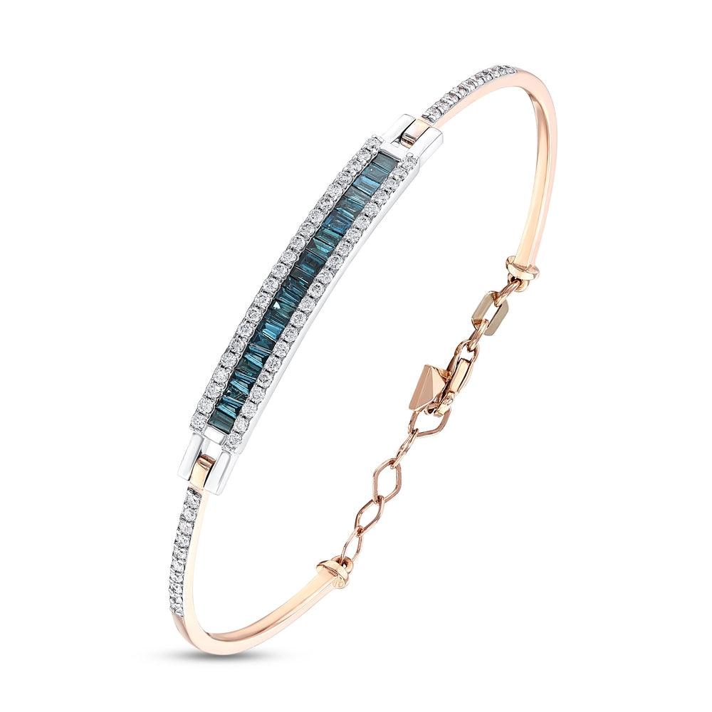 1.21 Karat Deep Blue Baget Bileklik