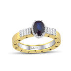 1.15 Karat Safir Pırlanta Storks Yüzük