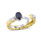 1.15 Karat Safir Pırlanta Storks Yüzük
