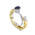 1.15 Karat Safir Pırlanta Storks Yüzük