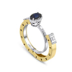 1.15 Karat Safir Pırlanta Storks Yüzük